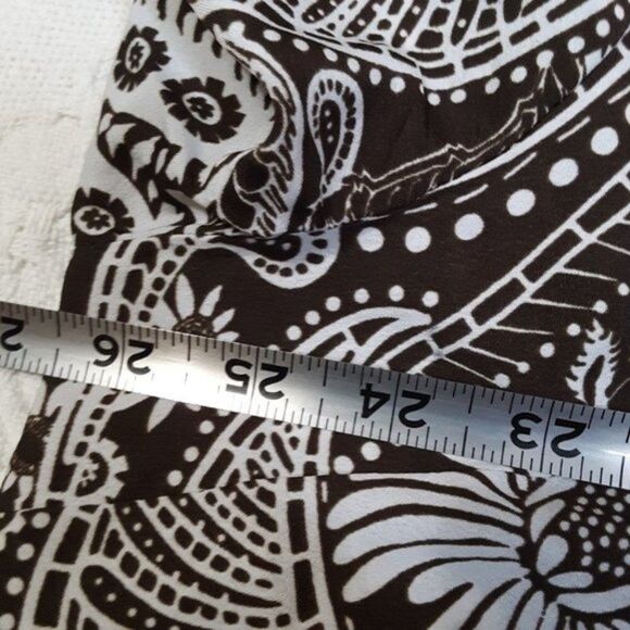 Denim 24/7 Women's V-Neck Brown Polyester Motif Blouse/Top size 24W - Picture 8 of 12